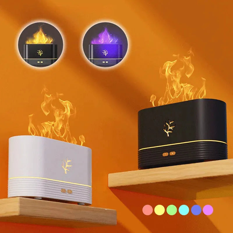 Flame Humidifier USB Smart Timing LED Electric Aroma Diffuser - Bellarte Enchanté Flame Humidifier USB Smart Timing LED Electric Aroma Diffuser